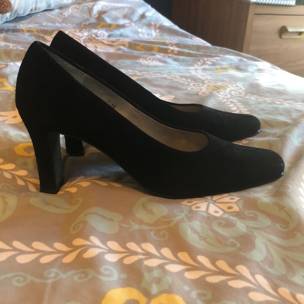 Black suede shoes